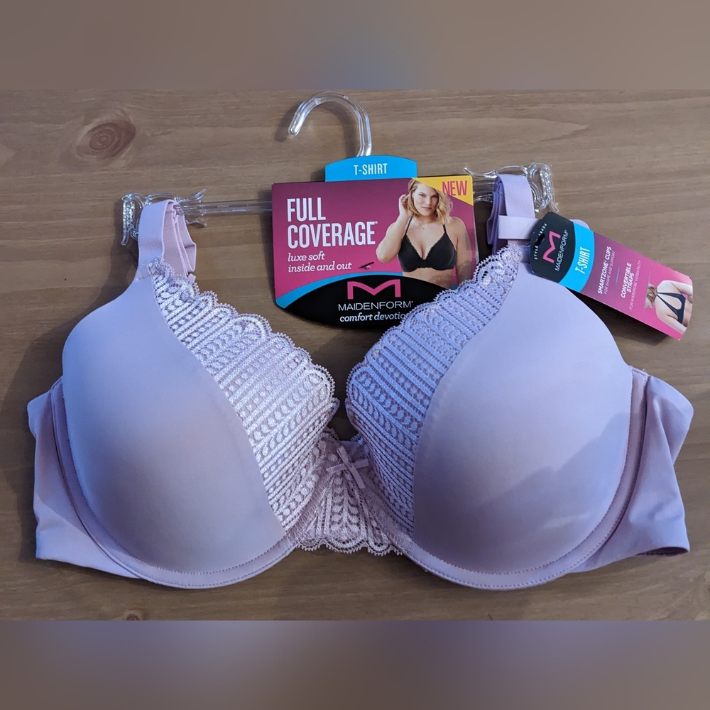 Maidenform T-Shirt Bra 36D Full Coverage SmartZone Convertible Straps NWT T15MIS